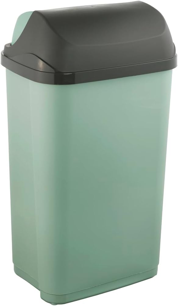 keeeper Abfallbehälter mit Rolldeckel, 50 l, 39 x 29,5 x 67,5 cm, Rasmus, Grün (Nordic Green) Nordic