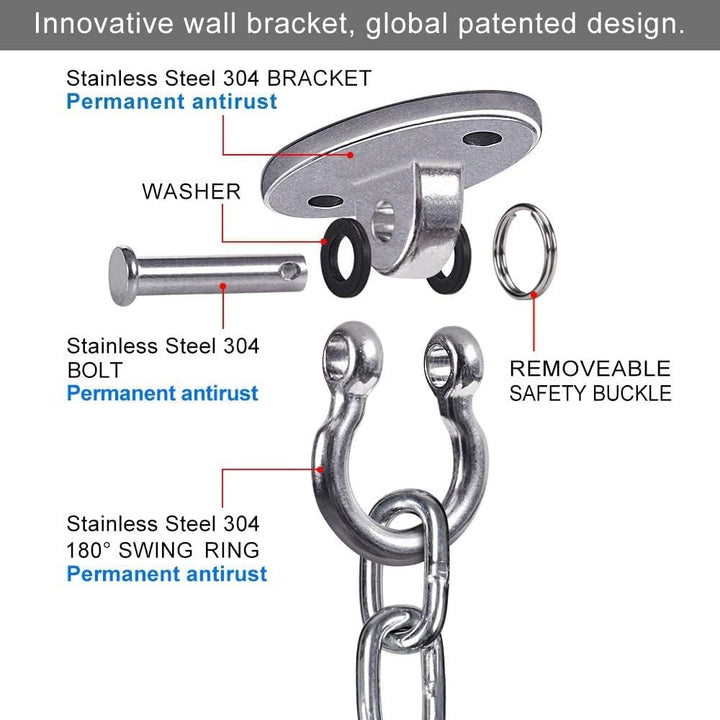 Besthouse Schaukel Haken Deckenhaken Hanging Kits, 360 Grad Edelstahl Deckenhaken Kapazität 450 kg m