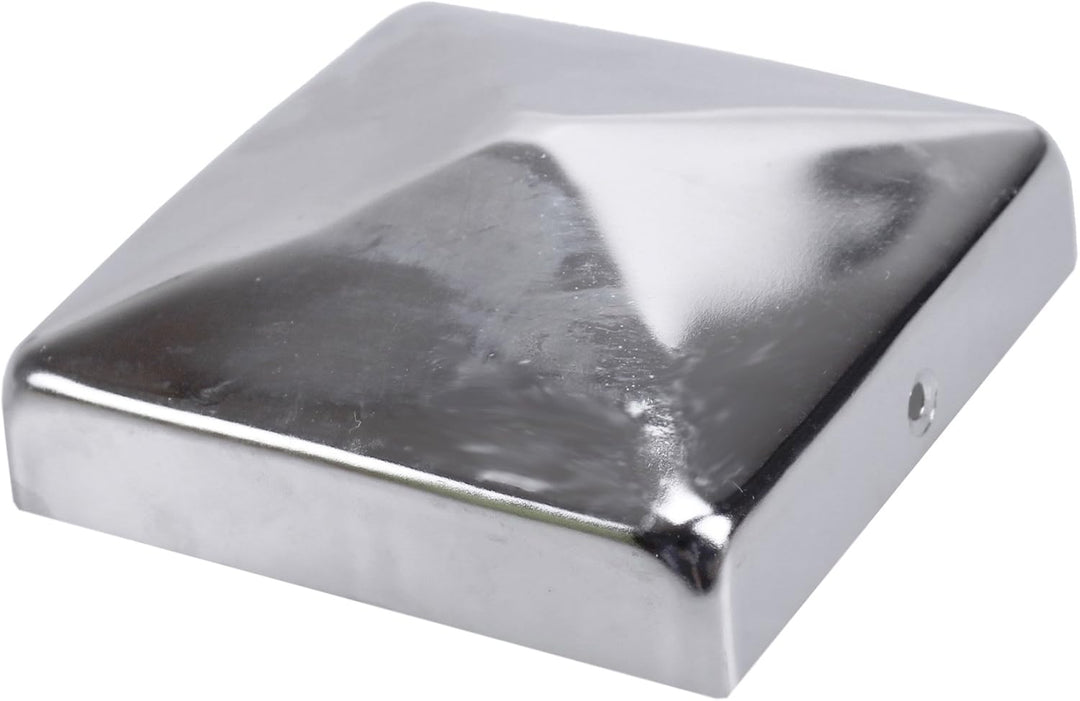Unbekannt 5X Pfostenkappen Pyramide Edelstahl 91 x 91 mm, 5