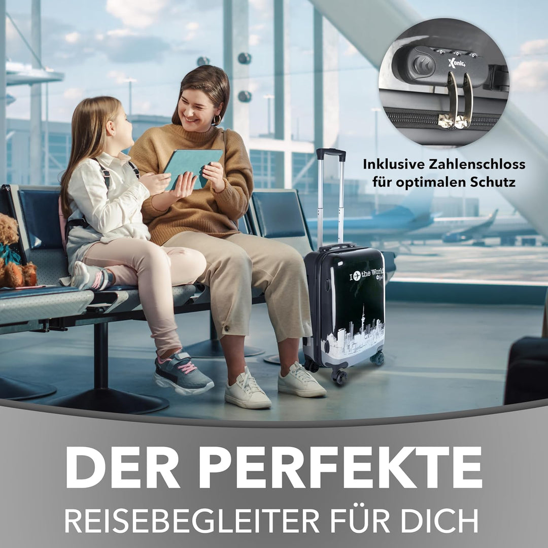 Xonic Reisekoffer – Koffer gross mit Rollen als Hartschalenkoffer – Trolley in Grösse M L XL oder im