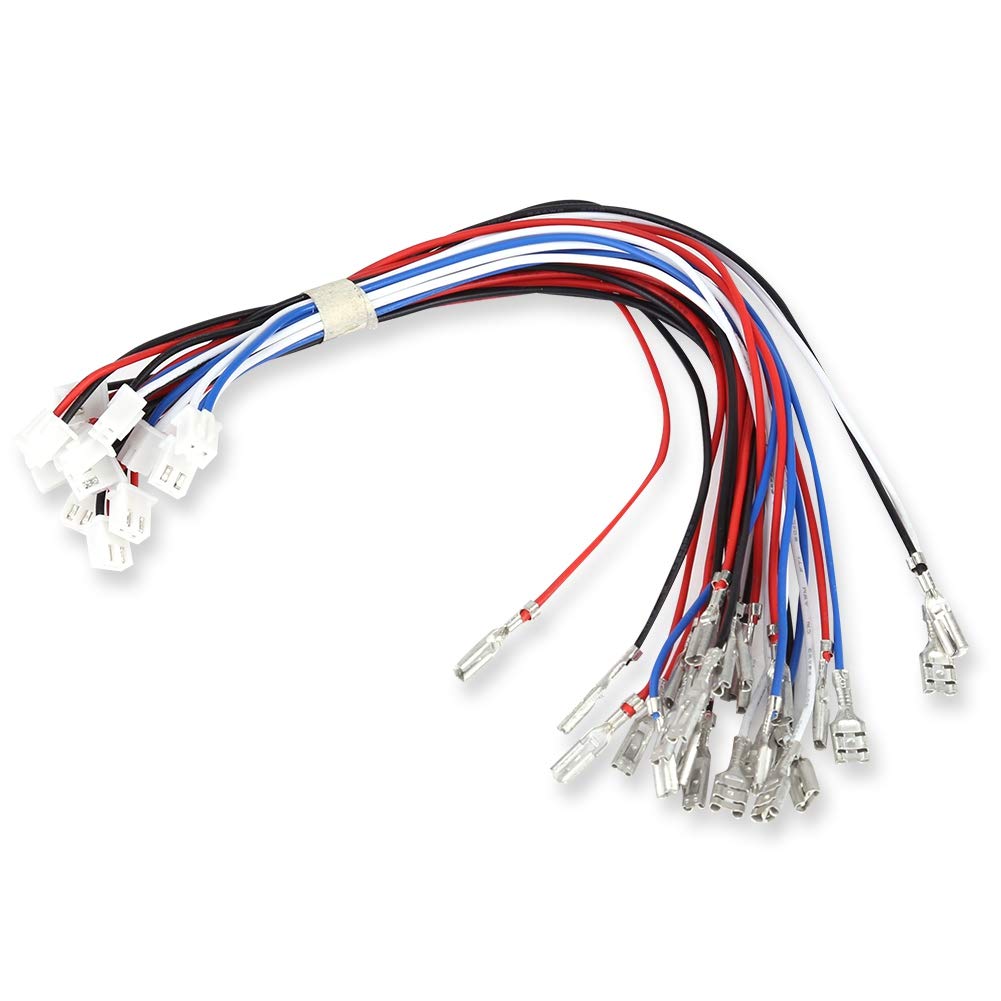 Hilitand Null Verzögerung Arcade-Spiel DIY Teile Kits 10 Tasten + PC-Spiele Schwarz Joystick + USB-E
