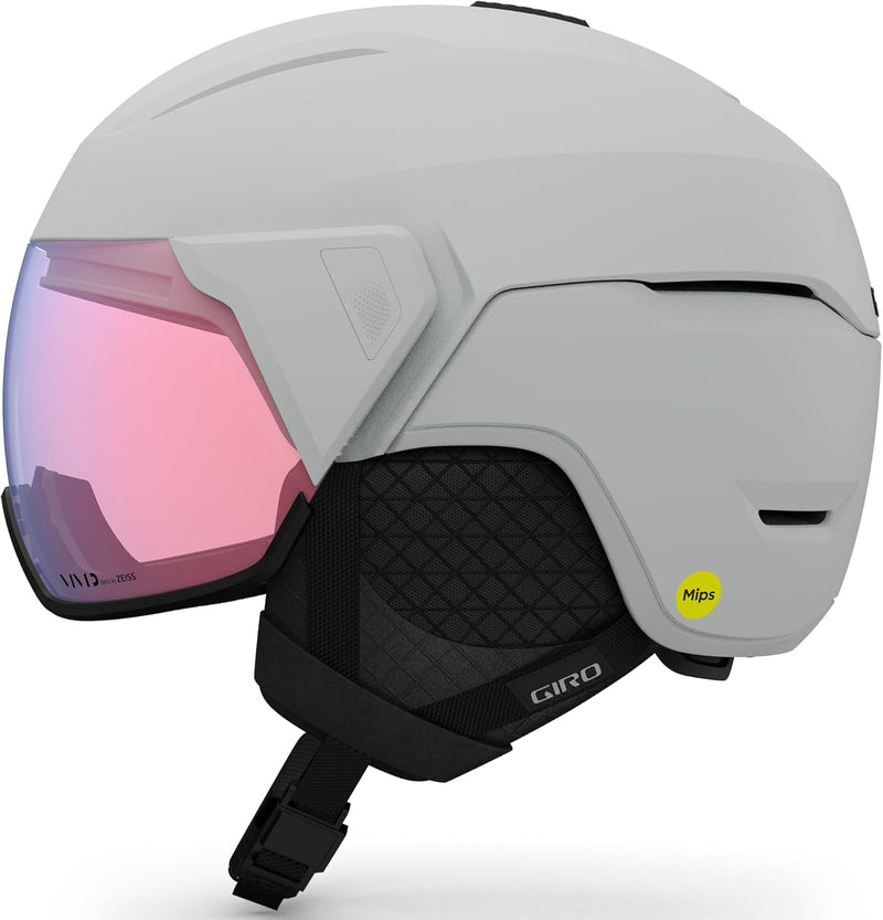 Giro Unisex – Erwachsene Orbit Helme, Matte Light Grey Vivid Ember, M