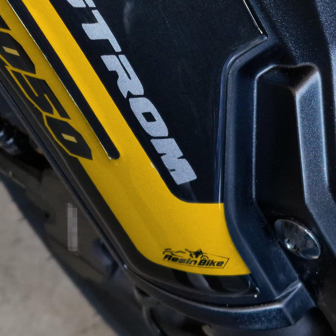 Resin Bike Aufkleber für Motorrad Kompatibel mit Suzuki V-Strom 1050 XT ABS 2022 Gold und Schwarz Du