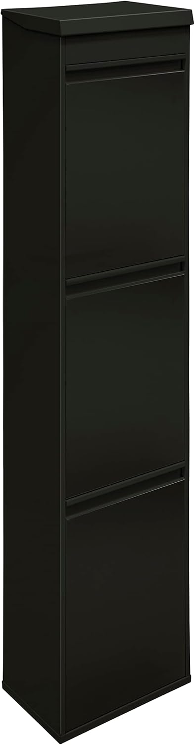 ARREGUI Top CR326-B Mülltrennsystem aus Stahl mit Aufbewahrungsbox mit Deckel | 3 Fächer Mülleimer f