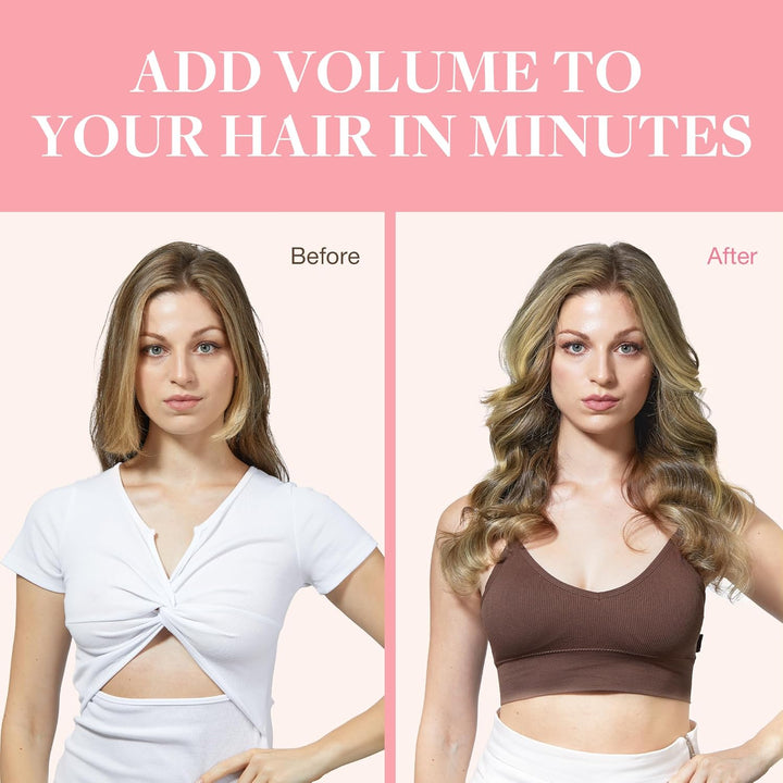 GOO GOO Clip in Extensions Echthaar, Echthaar Extensions Clip, 30cm 85g 7pcs, Clip In Haarverlängeru