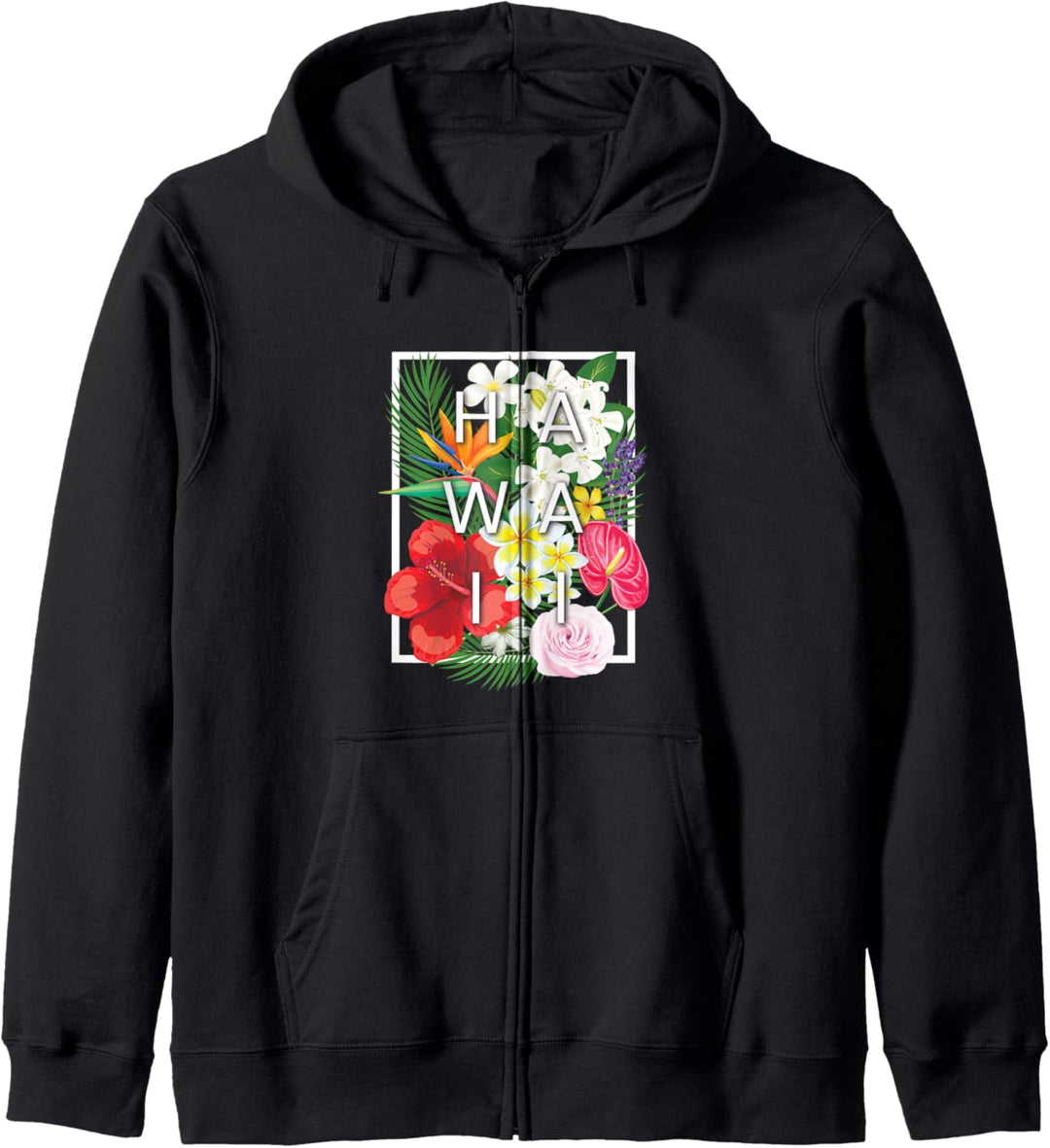 Blumen von Hawaii Wortkunst - Hawaiianischer Stolz Kapuzenjacke