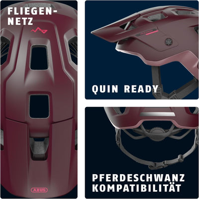 ABUS MTB-Helm MoDrop - robuster Fahrradhelm mit guter Belüftung für Mountainbiker - individuelle Pas