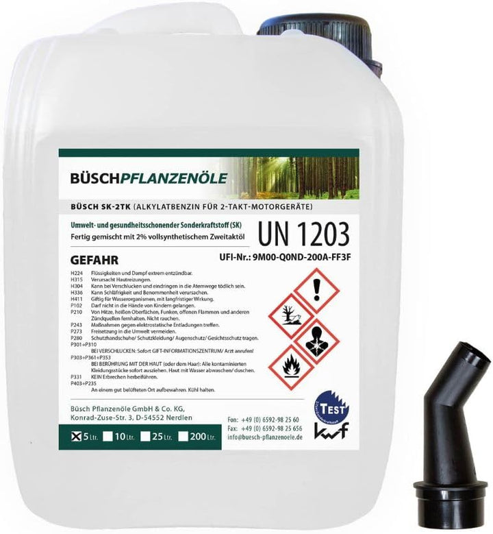 Büsch 2-Takt-Motorbenzin: - Alkylatbenzin für 2-Takt-Motorgeräte - Zweitakt Benzin für Motorsägen, M