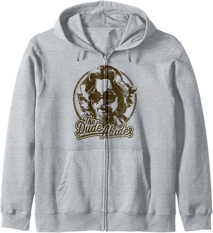 Big Lebowski The Dude Abides Negative Head Shot Portrait Kapuzenjacke
