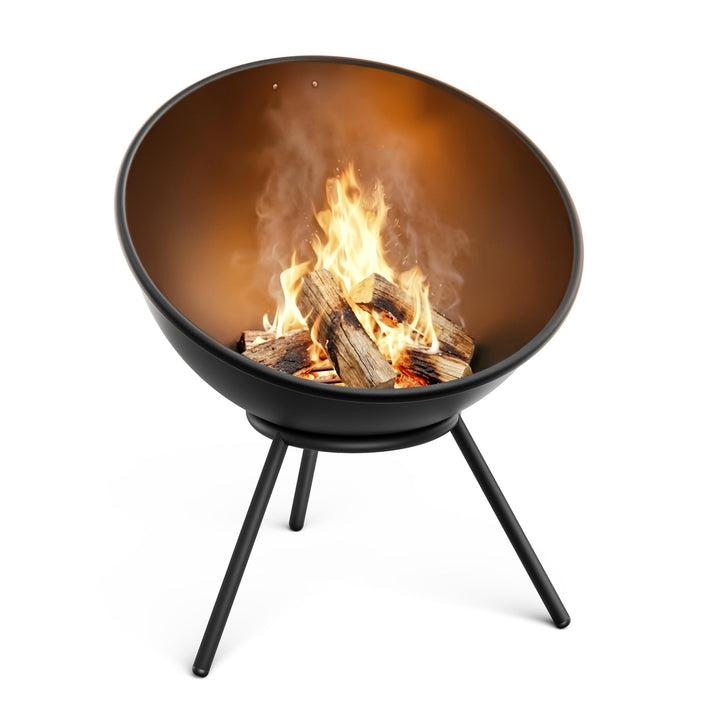 blumfeldt Feuerschale Fireball - Feuerstelle – Stahl-Feuerschale mit kippbarem 2-in-1-Design, 3 mm D