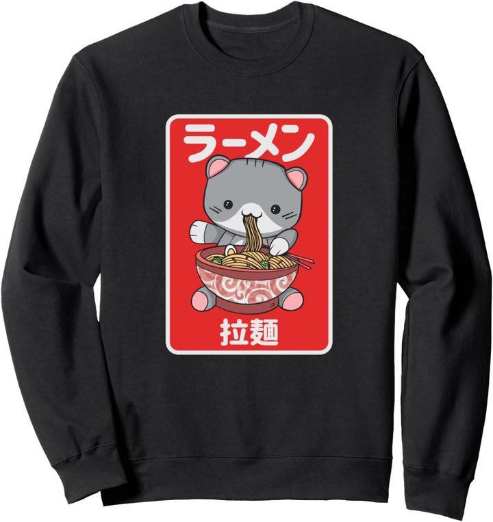 Süsse Ramen Katze, Maneki Japanische Neko Ramen Nudeln Sweatshirt