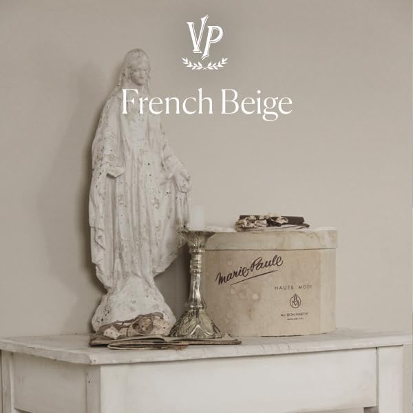 Jeanne d'Arc Living Vintage Paint Kreidefarbe 700 ml/23,6oz Chalk Kalkfarbe JDL Malen (French Beige)