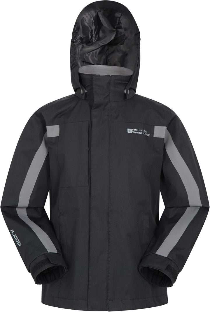 Mountain Warehouse Samson Jacke für Kinder - Regenjacke mit getapten Nähten, verstellbare Bündchen,