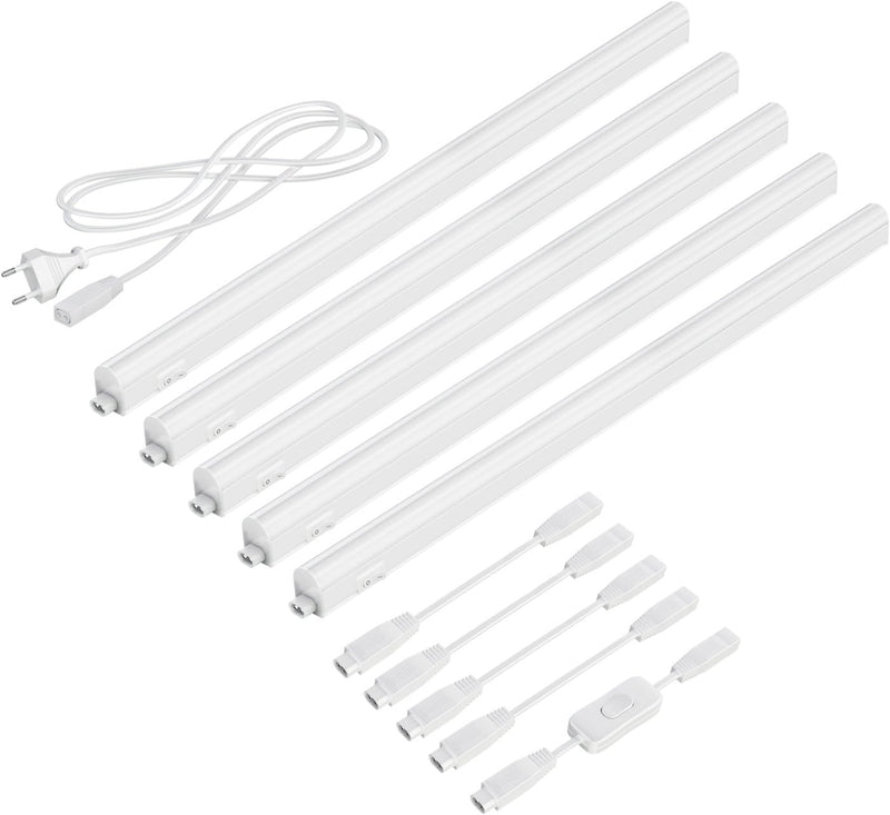 parlat LED Unterbau-Leuchten Rigel, je 57,3cm, mit Schalter, je 880lm, weiss, 5er Set 57,3cm / 880lm