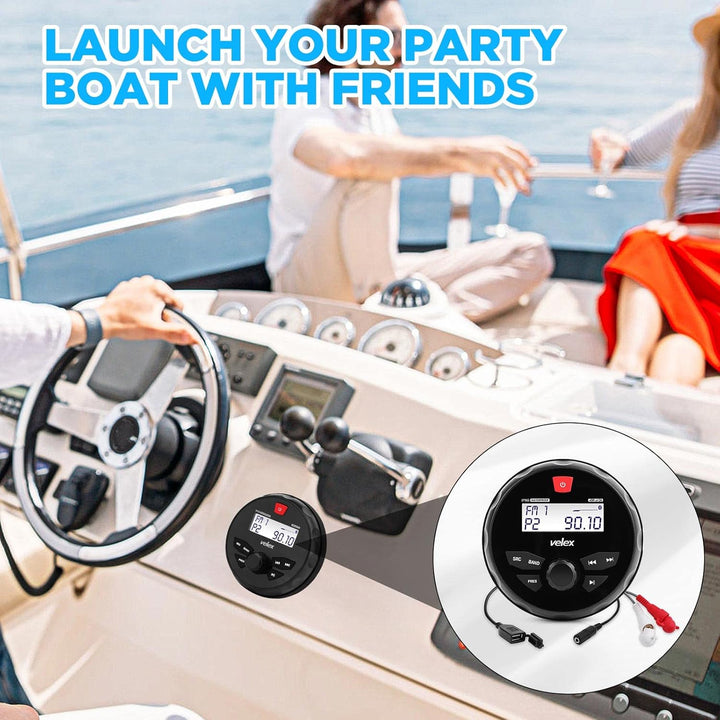 Wasserdicht Bluetooth Marine Stereo-Empfänger mit MP3 Player am DAB+/AM/FM Radio und USB für Streami