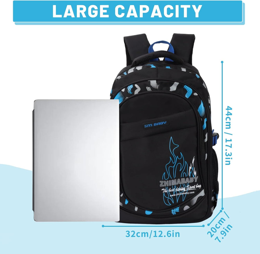 Amythe Kinderrucksack Schulrucksack Jungen Teenager, Lässiger Daypack Schule Leichter aus Nylon, 15-