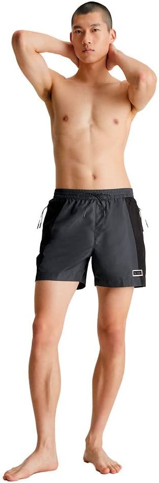 Calvin Klein Herren Medium Drawstring-Block Medium Drawstring M Grau (Oil Grey), M Grau (Oil Grey)