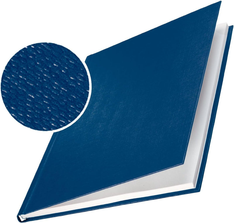 Leitz 73920035 Buchbindemappe impressBIND, Hard Cover, A4, 10,5 mm, 10 Stück, blau, Blau