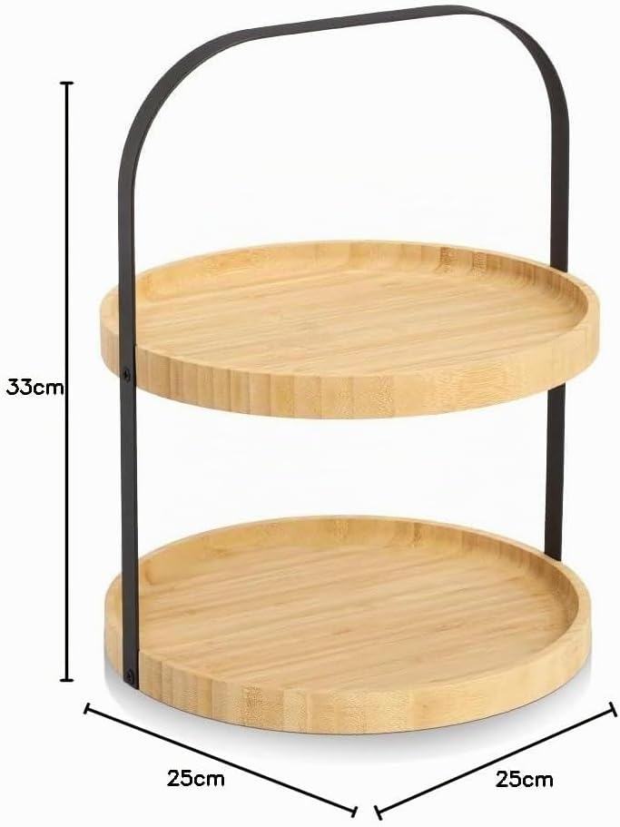 Zeller 25398 Etagere, Bambus/Metall, schwarz FSC 100%