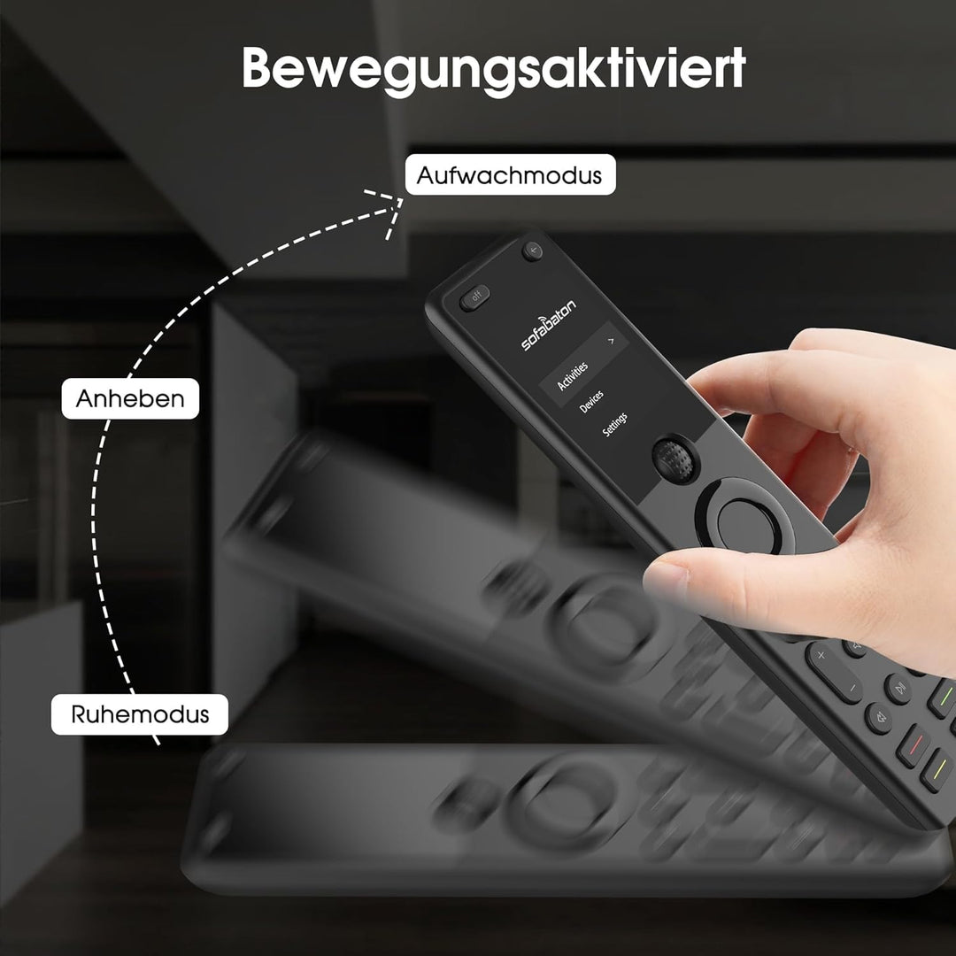 SofaBaton X1S Universal Fernbedienung mit Hub - Bluetooth, IR & 2.4GHz - Anpassbare Aktivitäten für