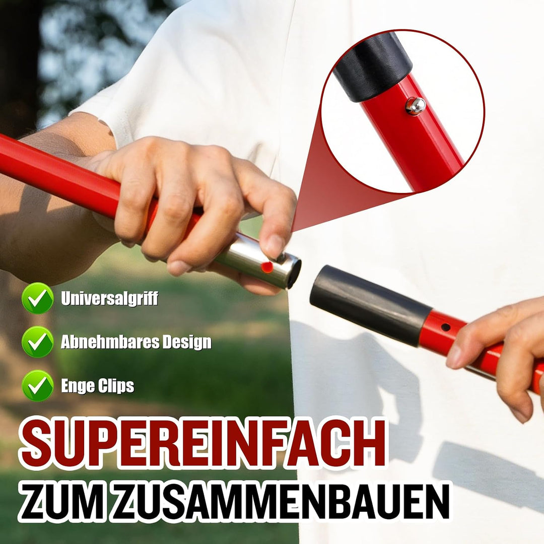 Snagle Paw Hundekotschaufel mit Abnehmbarem Rechen & Harke, Hundekotsammler für Grosse Mittlere Hund