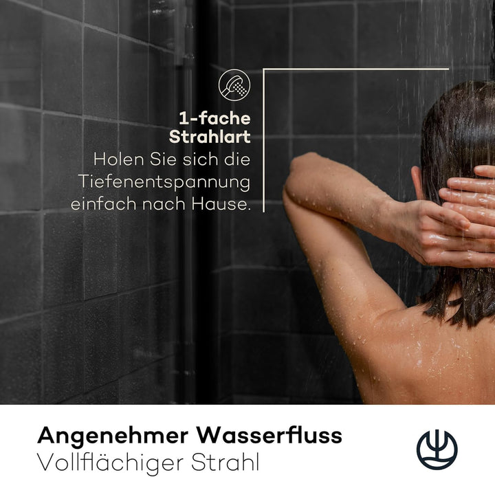 KLUDI-X1 Universal Duschkopf wassersparend als Option, Duschbrause mit 1 Strahlart, runder Brausekop