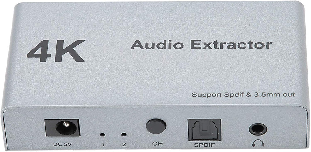 ASHATA HDMI-Schalter 4K HDMI-Splitter, 2 in 1 Out 2 x 1 HDMI Audio Extractor-Verteiler, 2 zu 1 HDMI