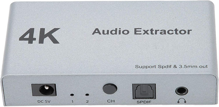 ASHATA HDMI-Schalter 4K HDMI-Splitter, 2 in 1 Out 2 x 1 HDMI Audio Extractor-Verteiler, 2 zu 1 HDMI