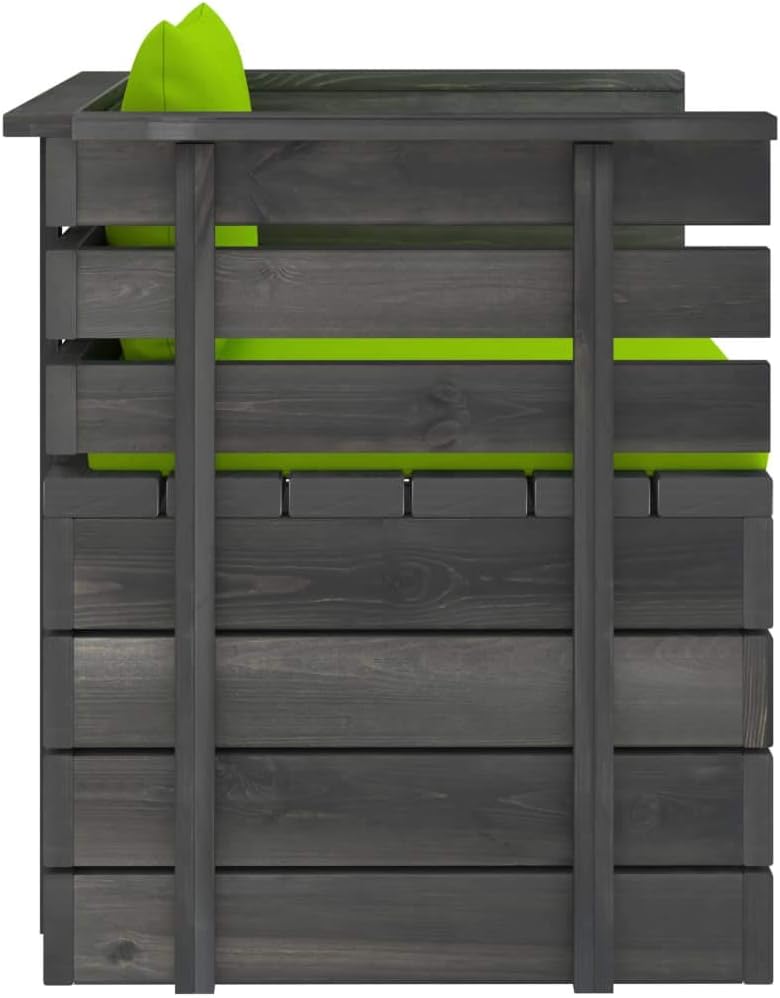 vidaXL Massivholz Gartensessel Loungemöbel Paletten Sessel Gartenmöbel Gartenstuhl Loungesessel mit