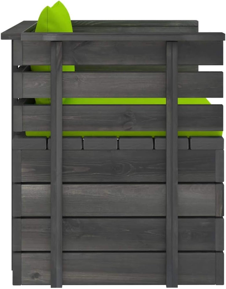 vidaXL Massivholz Gartensessel Loungemöbel Paletten Sessel Gartenmöbel Gartenstuhl Loungesessel mit