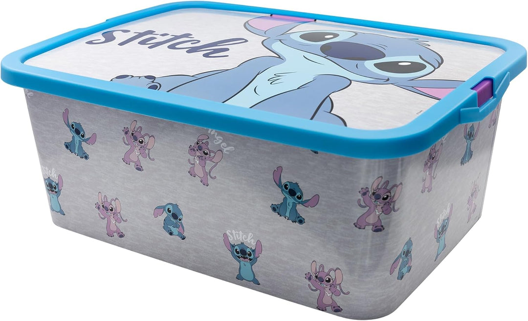 Stitch and Angel Aufbewahrungsbox mit Klickverschluss 13 Liter, Farbig