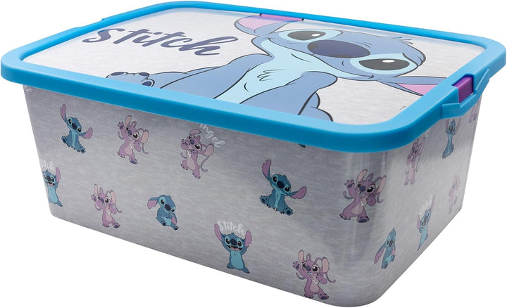 Stitch and Angel Aufbewahrungsbox mit Klickverschluss 13 Liter, Farbig