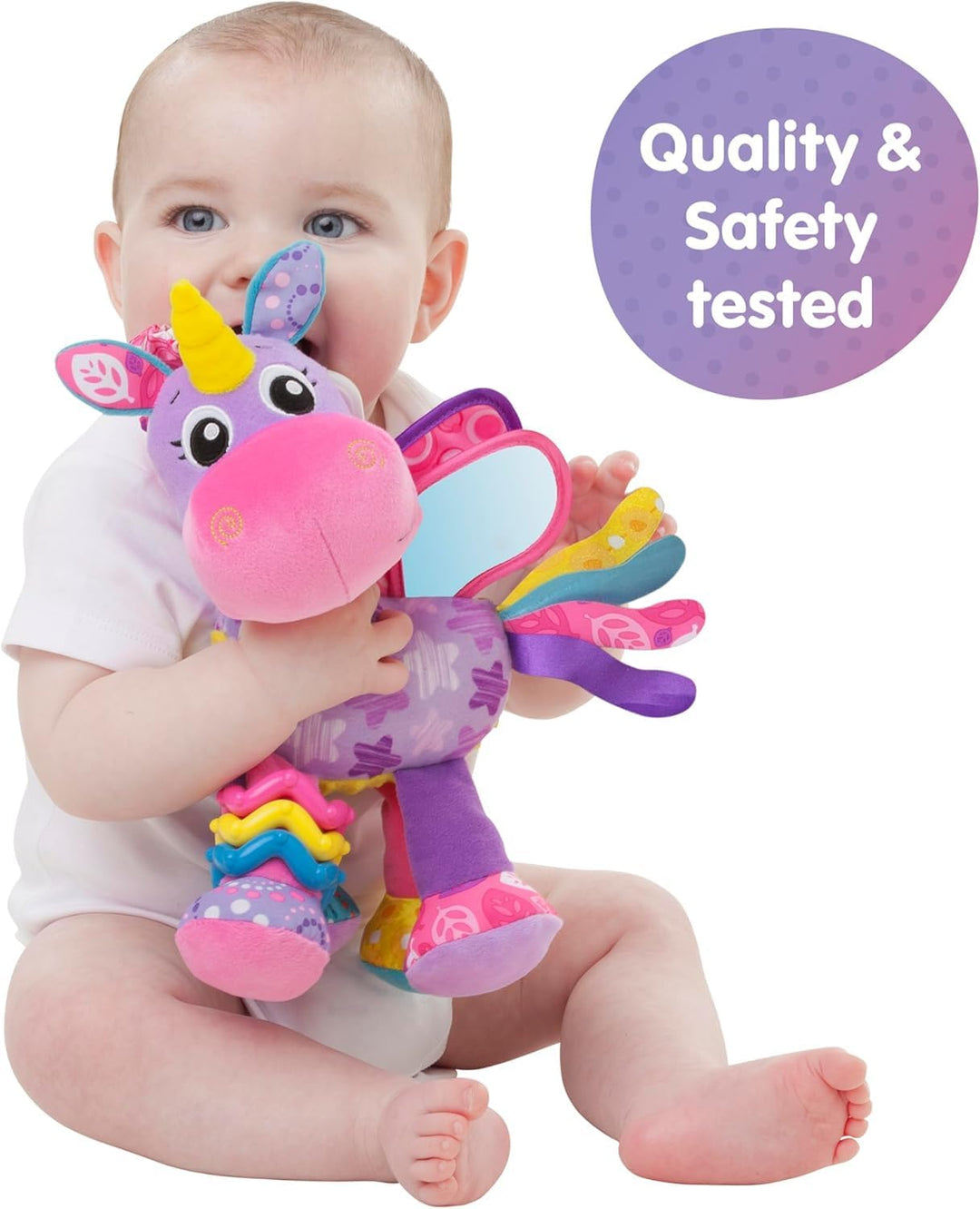 Playgro Activity Friend Stern Unicorn – Einhorn Aktivität für Neugeborene ab 0 Monaten mit Clip, leb