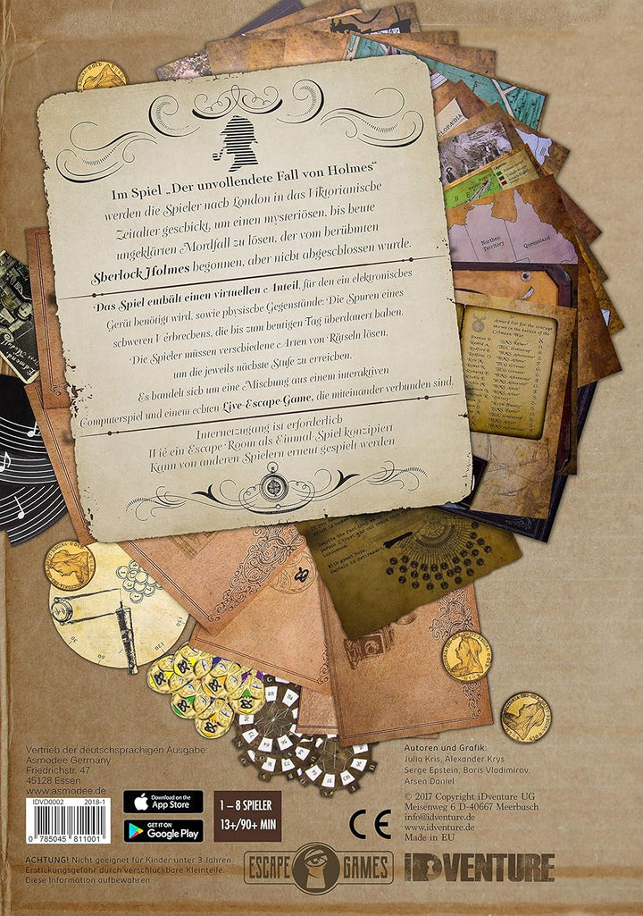 iDventure - Der unvollendete Fall von Holmes - Spannendes Escape Room Spiel [1–5 Spieler] - Detektiv