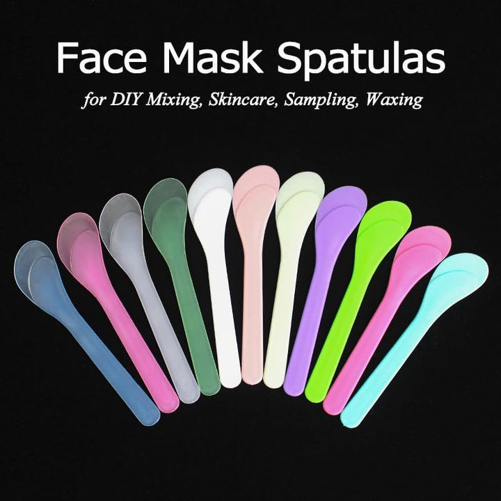 Kosmetikspatel, 100 Stück kleiner Kunststofflöffel für DIY-Gesichtsmaske Stick, Gesichtscreme, Handw