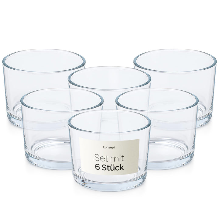 6er Set Kerzengläser 150ml, Kerzen Gläser leer zum Giessen – ideal für Duftkerzen, Wachsgiessen und