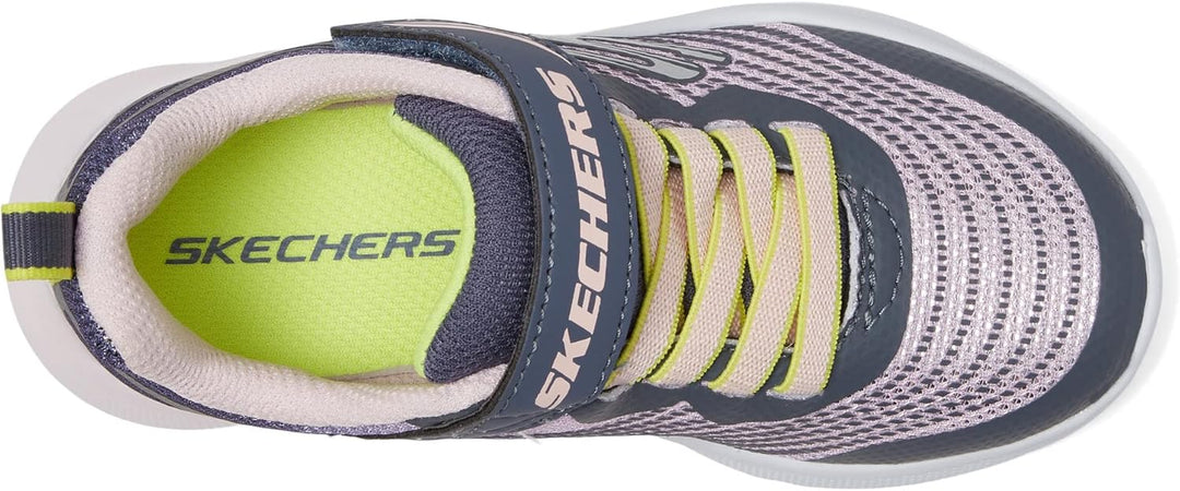Skechers Mädchen 302349l Bkmt Sneaker 28 EU Anthrazit mit Glitzernden Netzstoffen, 28 EU Anthrazit m