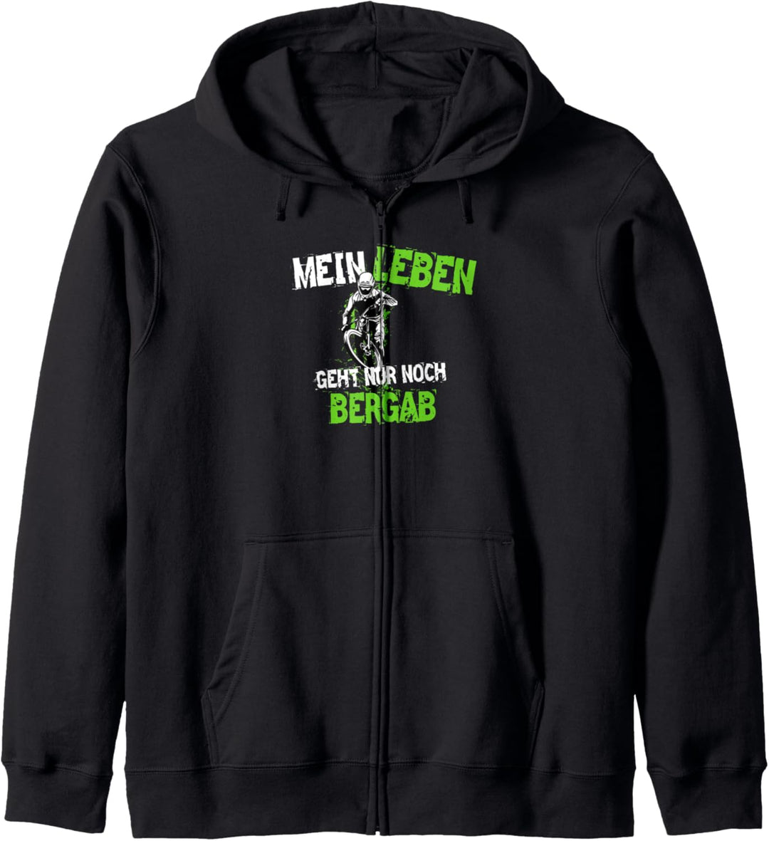 Downhill Mountainbike Spruch, E-Bike Motiv, Herren, Jungen Kapuzenjacke
