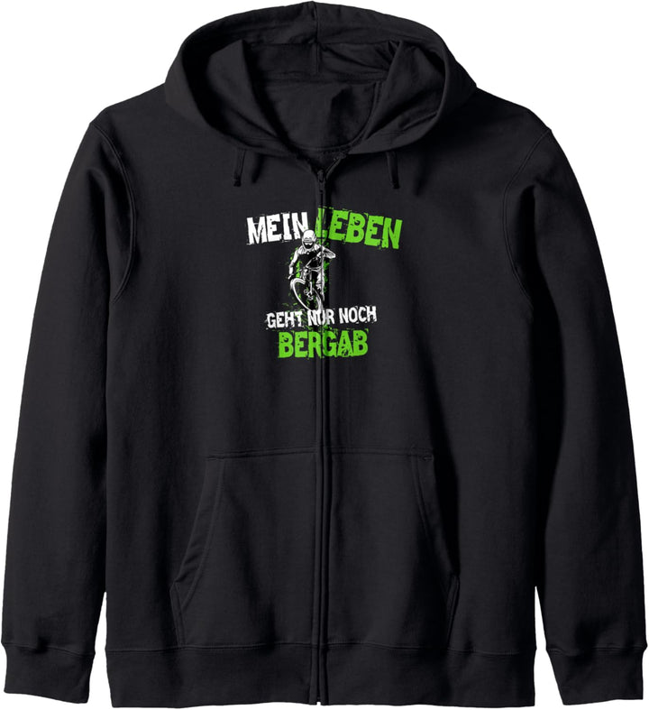 Downhill Mountainbike Spruch, E-Bike Motiv, Herren, Jungen Kapuzenjacke