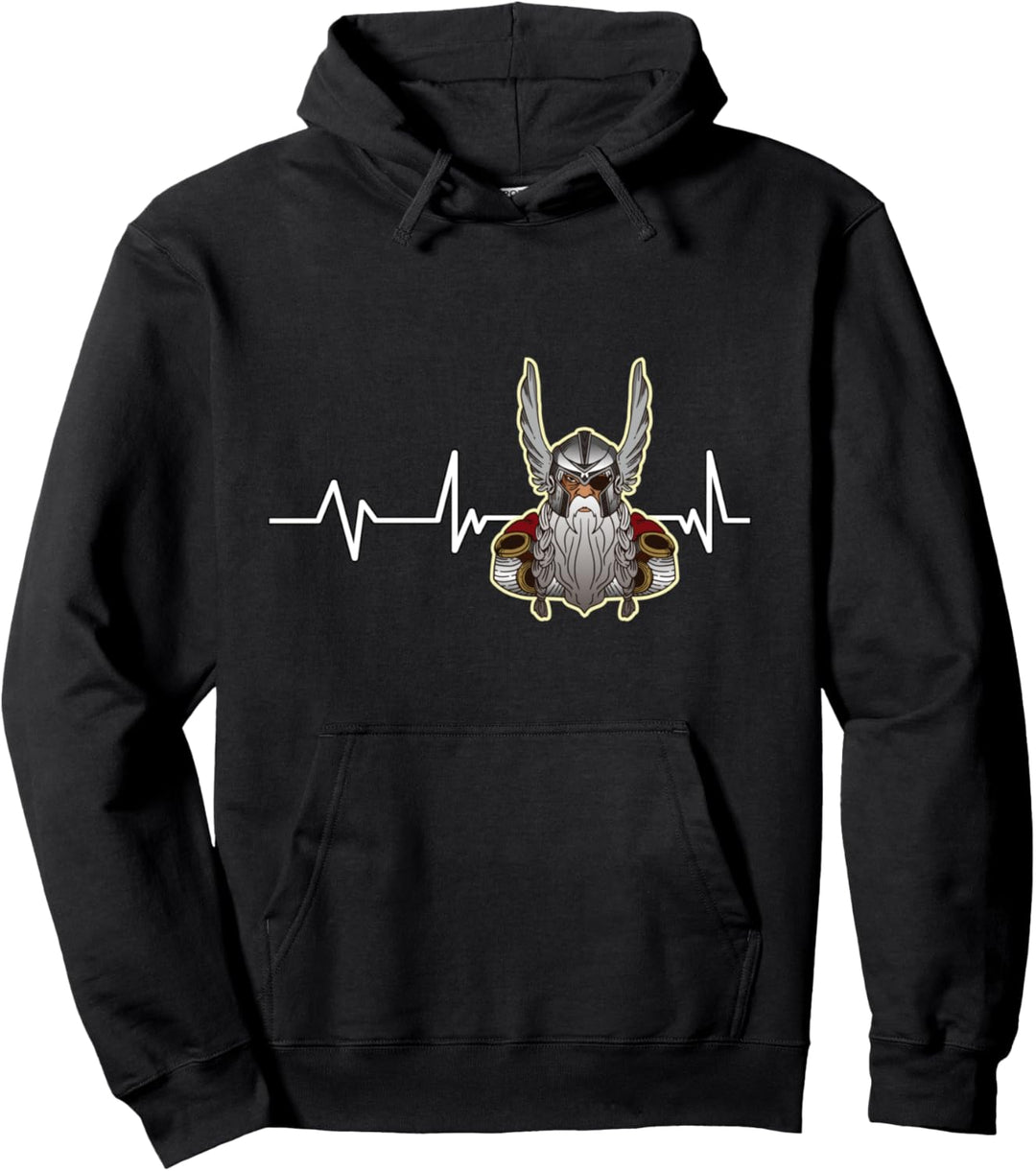 Odin Herzschlag Wodan Nordische Mythologie Geschenk Wikinger Pullover Hoodie