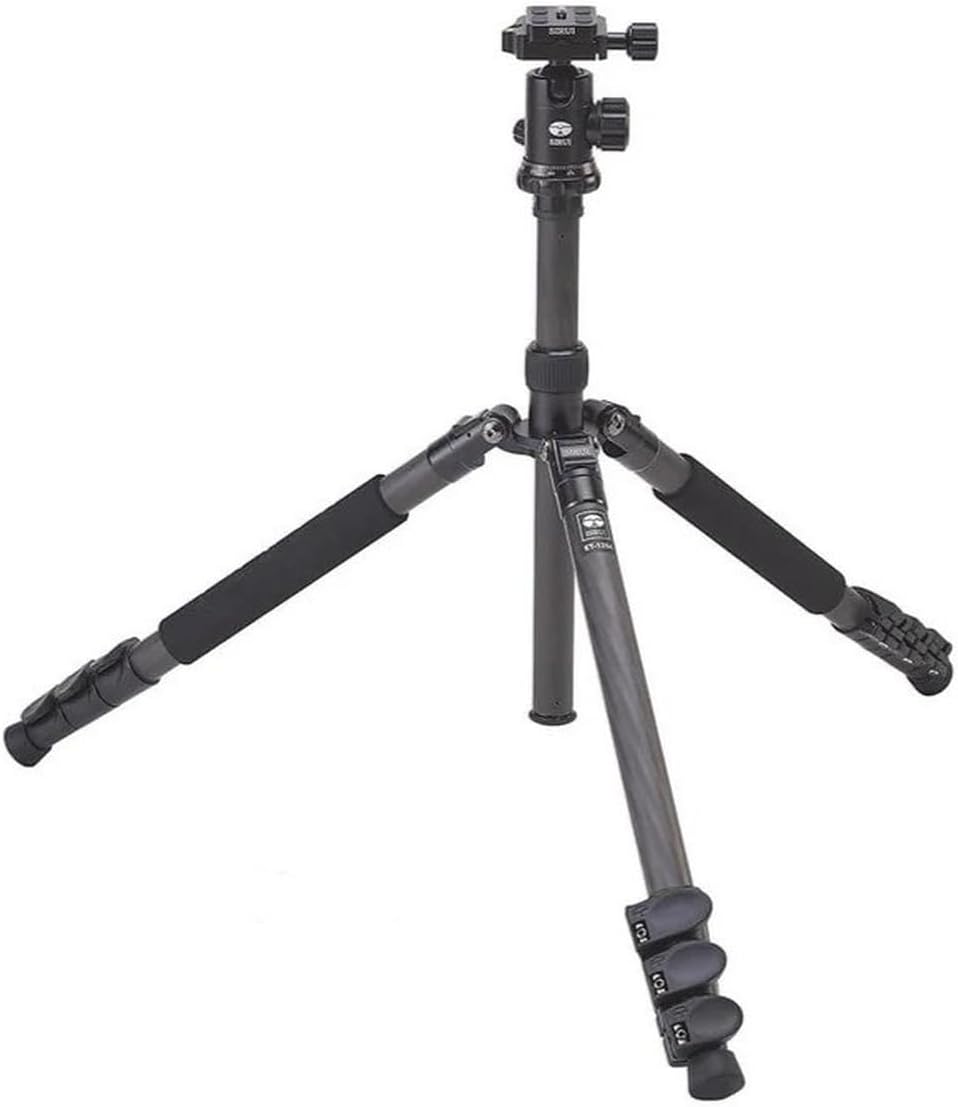 Sirui ET-1204/E-10 Easy Traveler Dreibeinstativ mit E-10 Kopf (Carbon, Höhe: 139 cm, Gewicht: 1,04kg