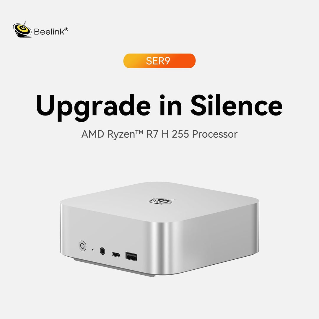 Beelink SER9 Pro Mini PC, AMD Ryzen R7 H255 (8C/16T, bis zu 4.9GHz), 32GB LPDDR5X RAM 1TB PCIe 4.0 S