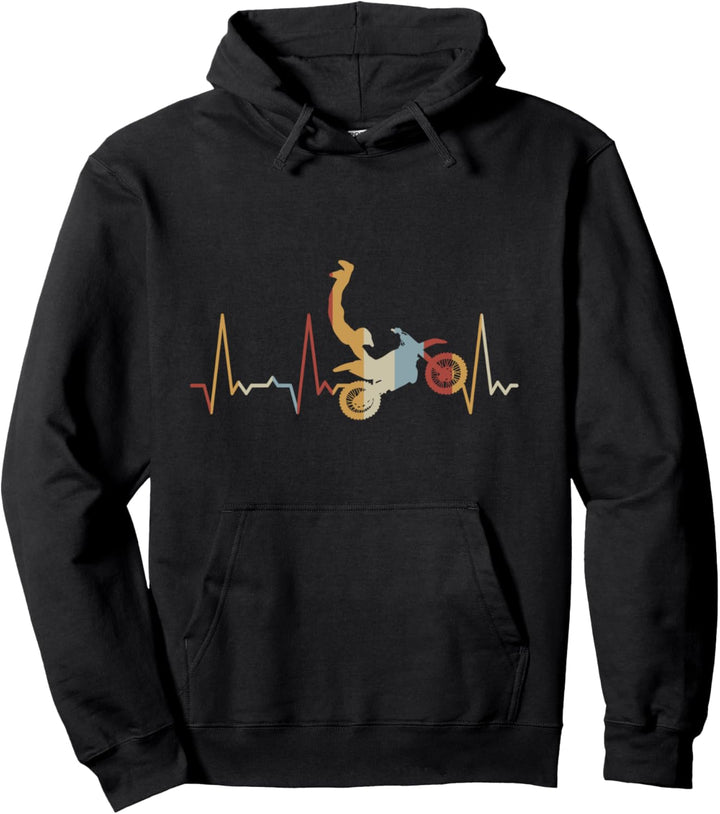 Herzschlag Motocross Pullover Hoodie
