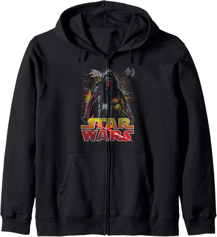 Star Wars The Force Awakens Kylo Ren Fighter Portrait Kapuzenjacke