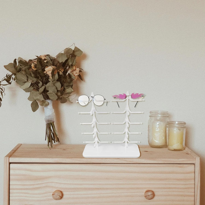 Brillenständer für 10 Brillen, Brillenablage Sonnenbrillen Rack Brillenaufbewahrung Organizer Präsen