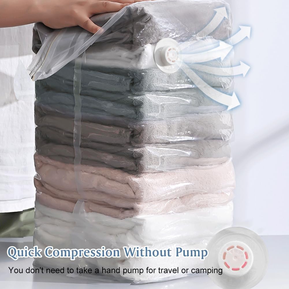 Vakuumbeutel für Kleidung Würfel,6 Pack Kleider Vakuumbeutel,100x80x32cm Extra Grosse Vakuum Aufbewa