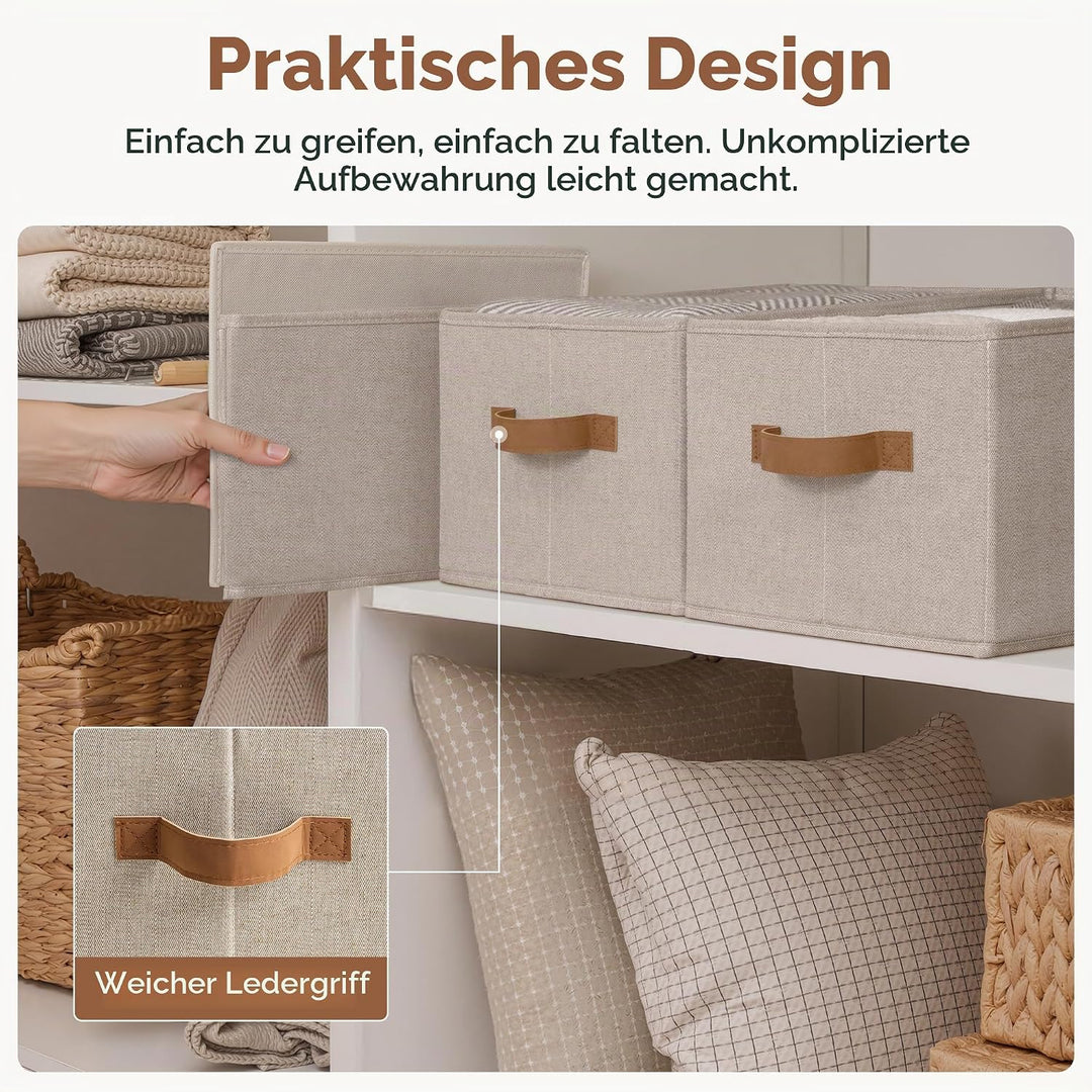 StorageWorks grosse Aufbewahrungskörbe für Regale, Aufbewahrungsbox für Kleiderschrank, dekorative K