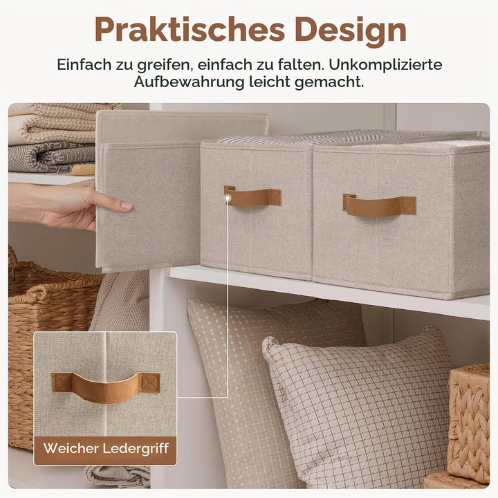 StorageWorks grosse Aufbewahrungskörbe für Regale, Aufbewahrungsbox für Kleiderschrank, dekorative K