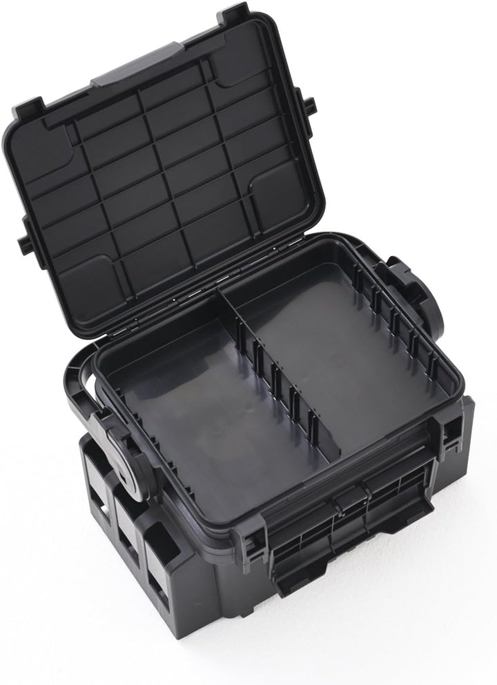 Meiho VS 7055 31,3x23,3x22,2cm schwarz - Tacklebox für Kunstköder, Angelbox für Wobbler & Gummifisch