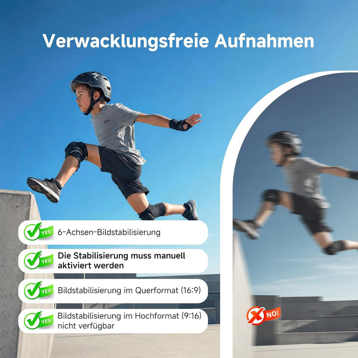 SVBONY SVGo M3 Mini Action Cam 4K, NEU Verbessert mit Ladestation, Anti-Shake Bodycam, 300 Minuten A